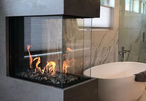 Flare: Room Definer 45" Fireplace with 30" Extra High Glass