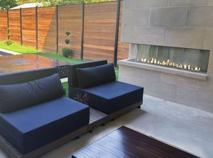 Flare: Vent-Free Left Corner 60" Outdoor Fireplace - 24" High Opening