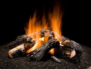 Hargrove: Magnificent Inferno Series Wilderness Char 50" Outdoor Firepit Log Set (19-piece)